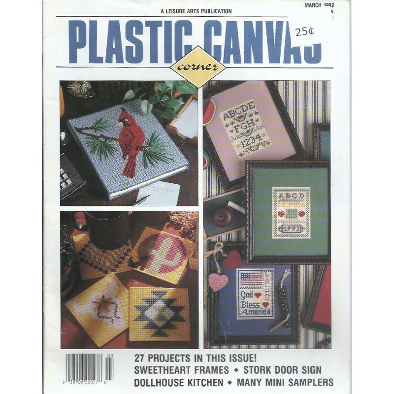 Plastic Canvas Corner Magazine, March 1992, 27 Projects