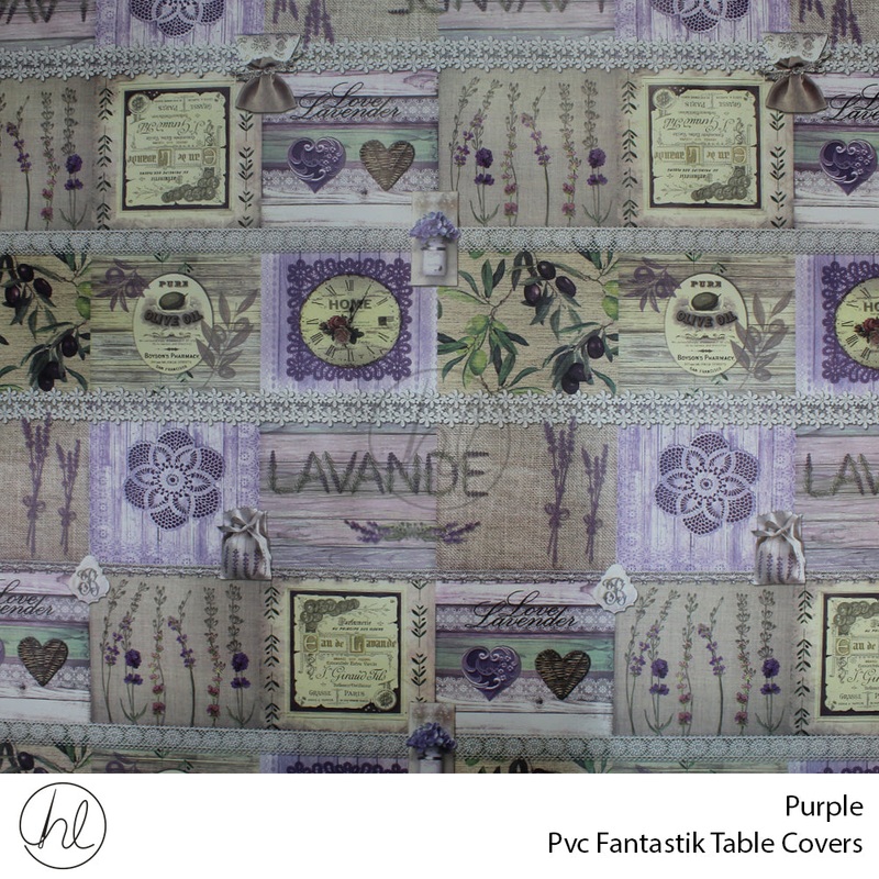 PVC FANTASTIK TABLE COVERS PURPLE ROLL ROLL 001