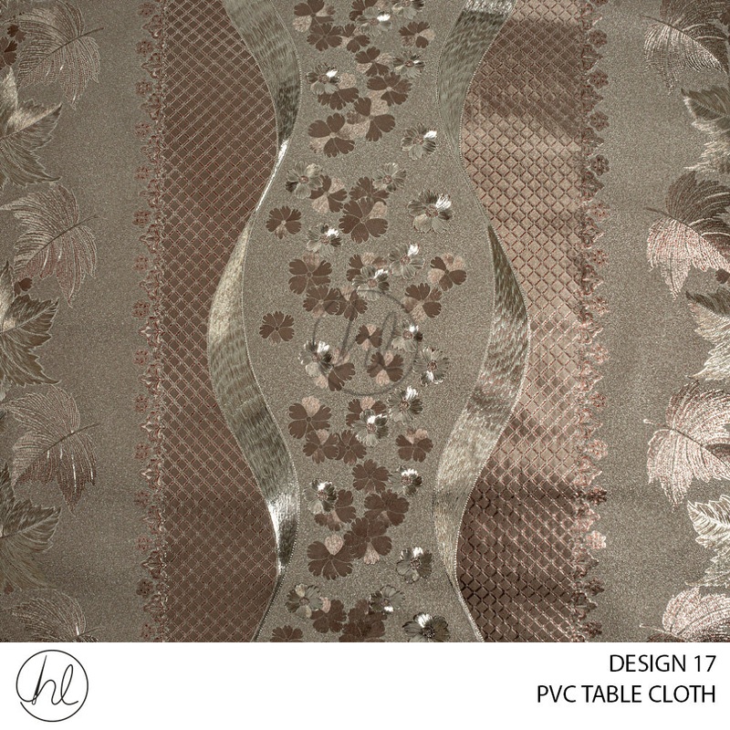 PVC TABLE CLOTH 4643 DESIGN 17 CHOCOLATE 140CM WIDE PER M