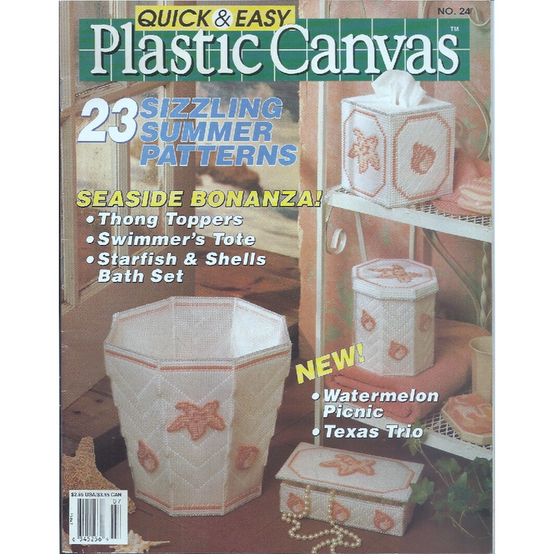 Quick & Easy Plastic Canvas Magazine, Number 24, June/July 1993, 23 Projects