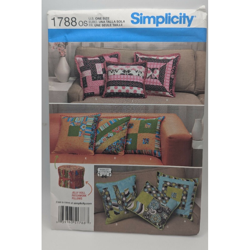Simplicity 1788 Shirley Botsford Designs Patchwork Pillows Pattern