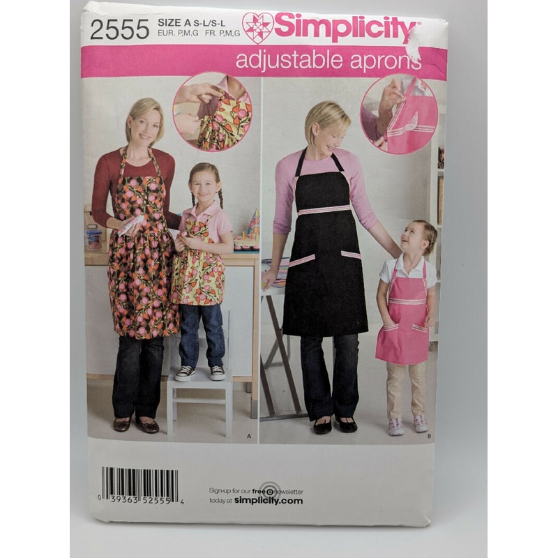 Simplicity 2555 Adjustable Apron Pattern Sizes S-L