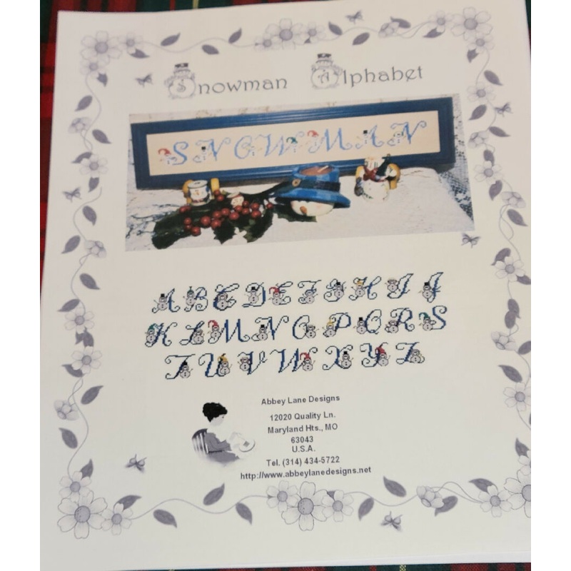 Snowman Alphabet Pattern Leaflet by Abbey Lane Designs