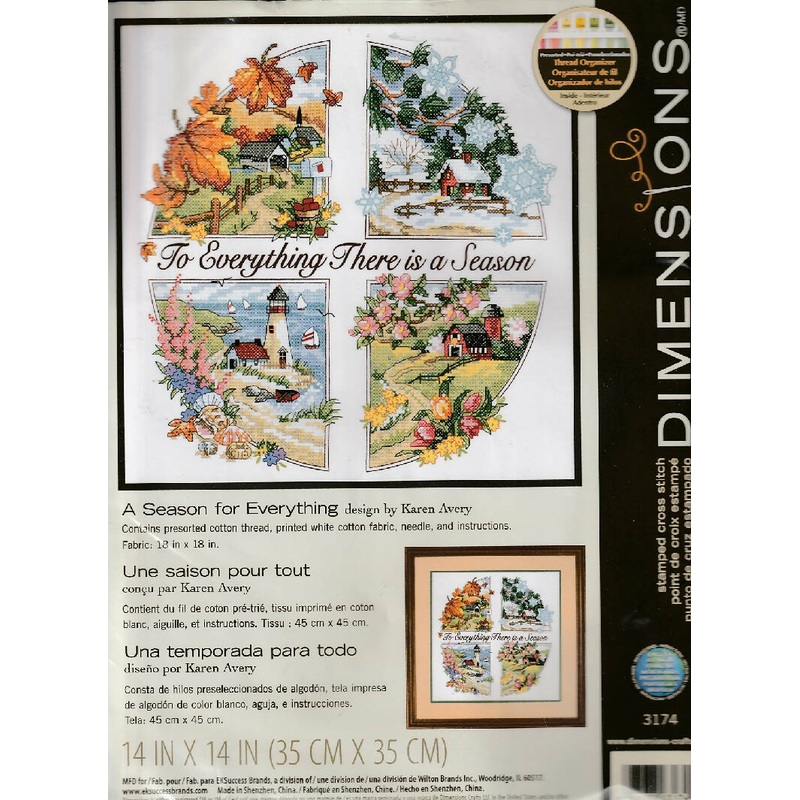SOLD NOT AVAILABLE A Season for Everything STAMPED cross stitch KIT #3172
