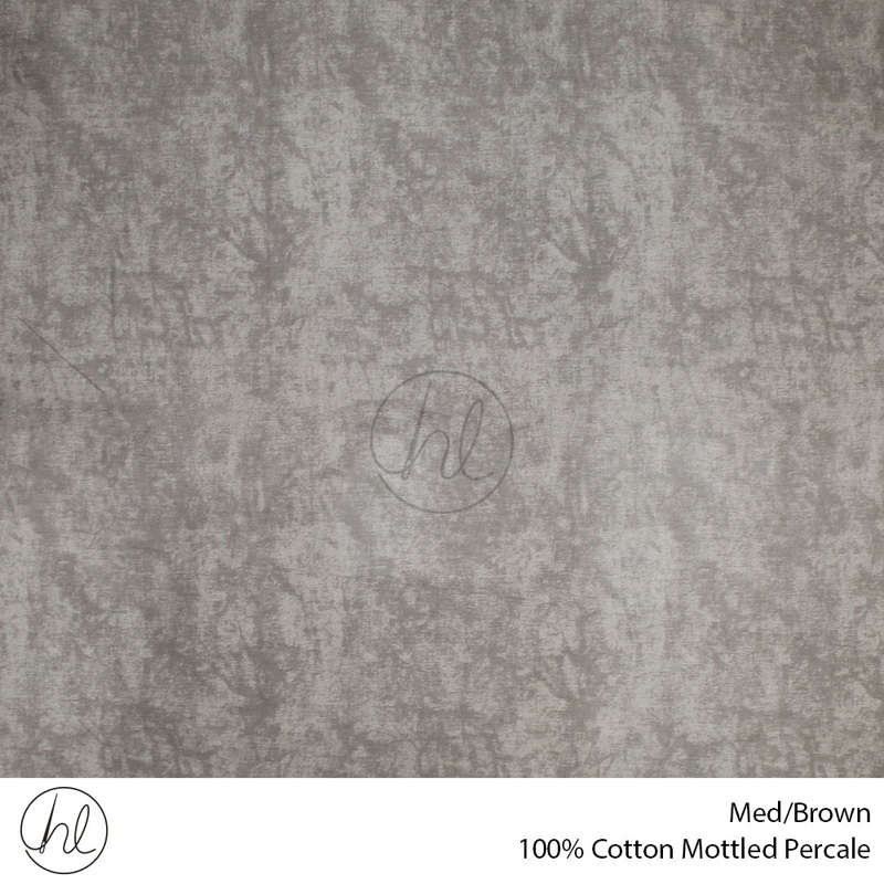 100% COTTON MOTTLED PERCALE  MED/BROWN ROLL ROLL 001