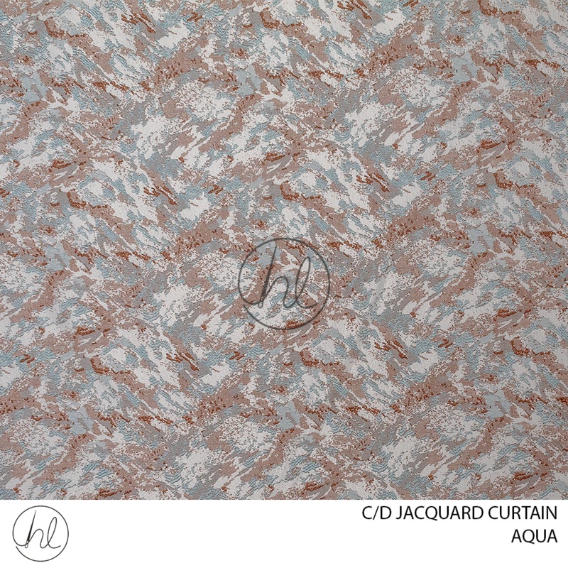 C/D Jacquard Curtain Z62 CP 280cm Aqua