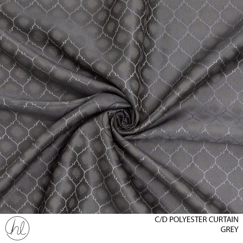 C/D Polyester Curtain 455-CP280cm Grey
