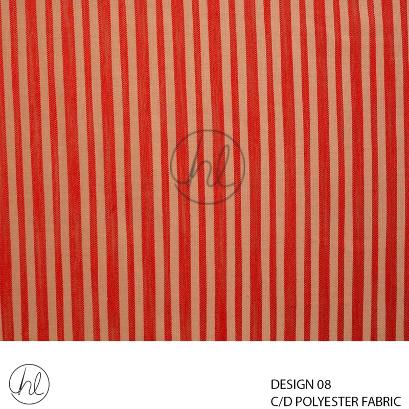 C/D POLYESTER FABRIC P/MDESIGN 08300CM RED