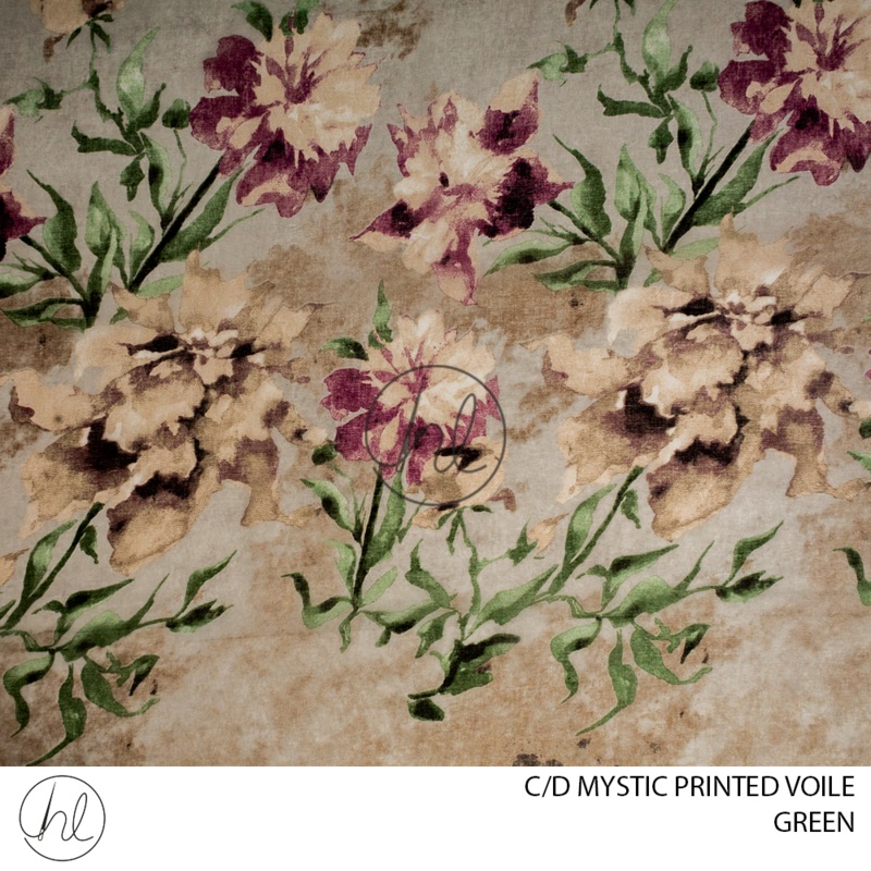 C/D Voile Mystic Printed  275 CP 280cm Green