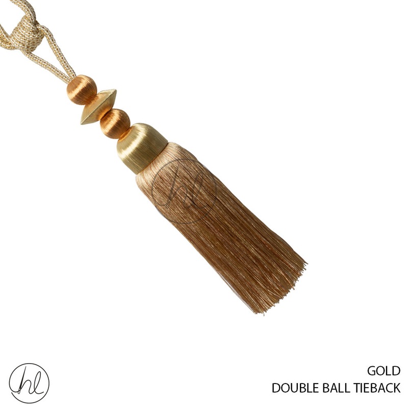 DOUBLE BALL TIEBACK GOLD