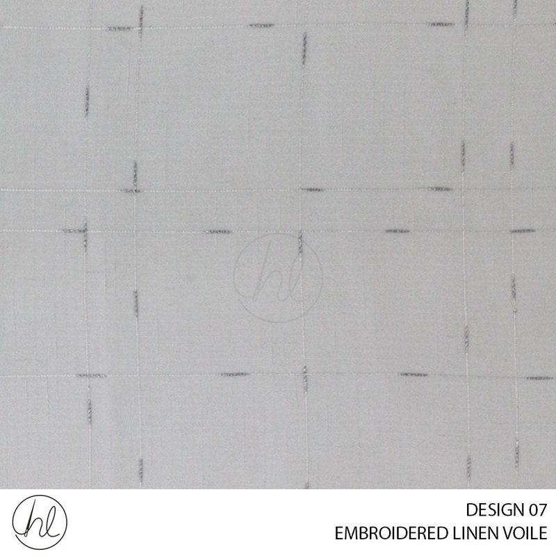 EMBROIDERED LINEN VOILE METALLIC DESIGN 07 280CM WIDE PER M
