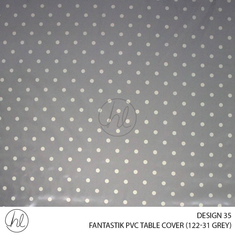FANTASTIK PVC TABLE COVER DESIGN 35 140CM PER M GREY