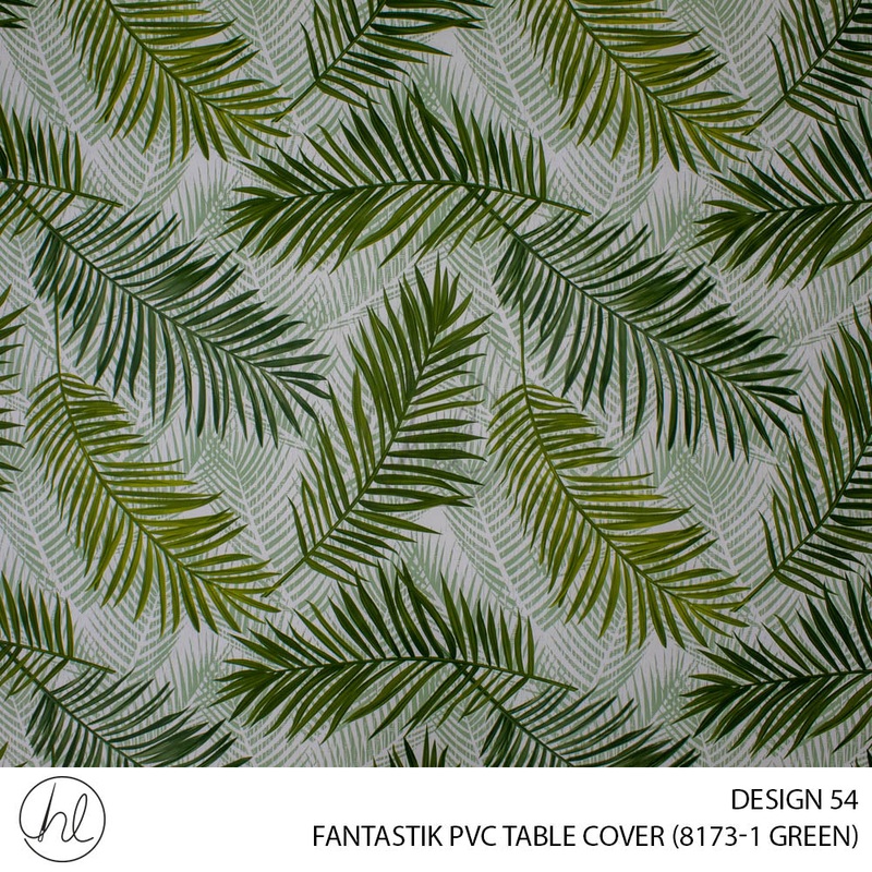 FANTASTIK PVC TABLE COVER DESIGN 54 140CM PER M GREEN