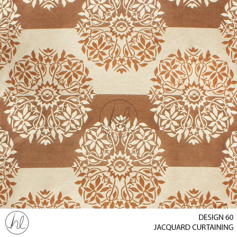 JACQUARD CURTAINING DESIGN 60 COFFEE 280CM PER M