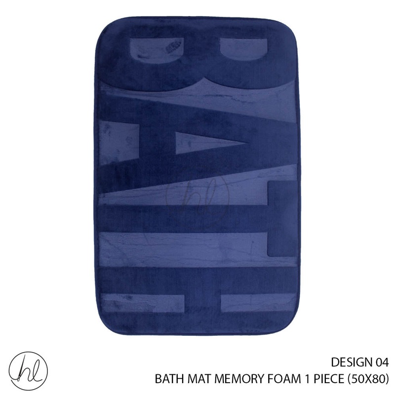 MEMORY FOAM BATH MAT 50X80 DESIGN 04 NAVY