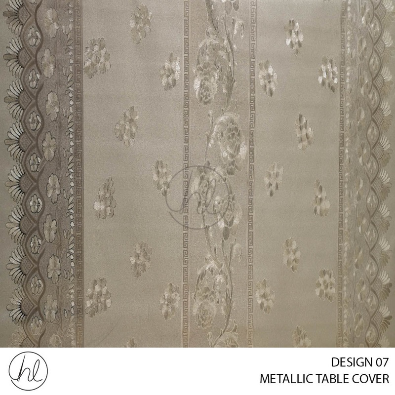 METALLIC TABLE COVER DESIGN 07 140CM PER M
