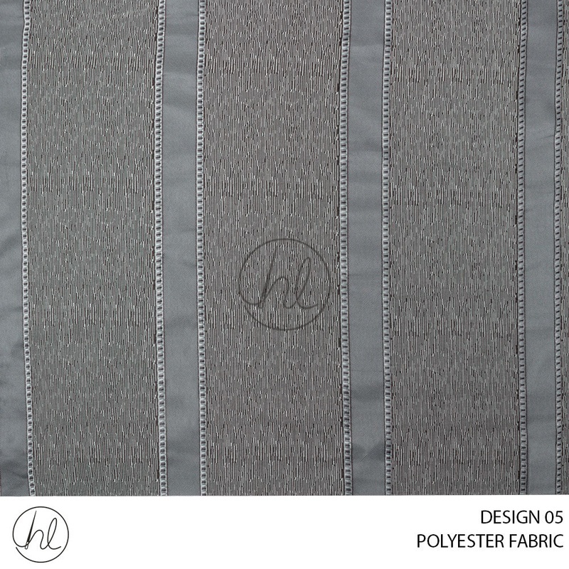 POLYESTER FABRIC 42606 DESIGN 05 DARK GREY 280CM WIDE PER M