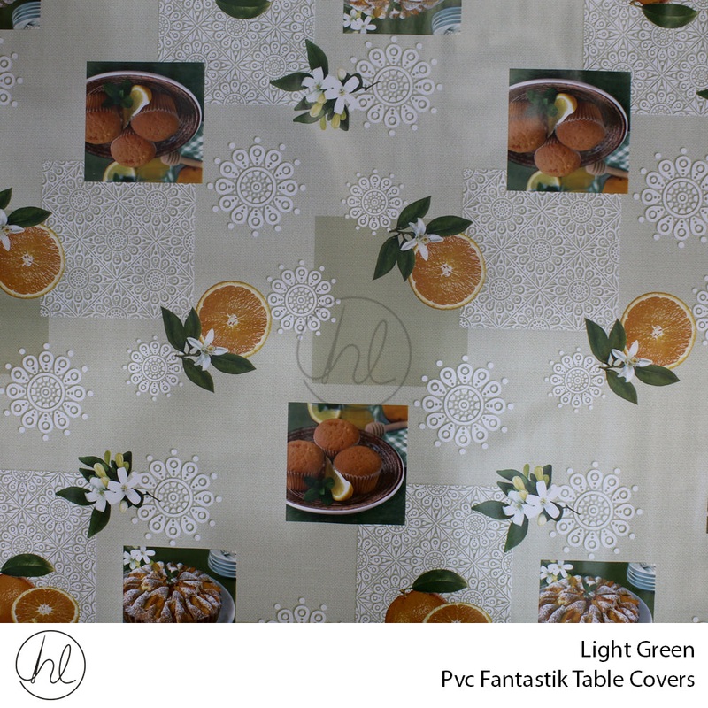 PVC FANTASTIK TABLE COVERS L/GREEN ROLL ROLL 001