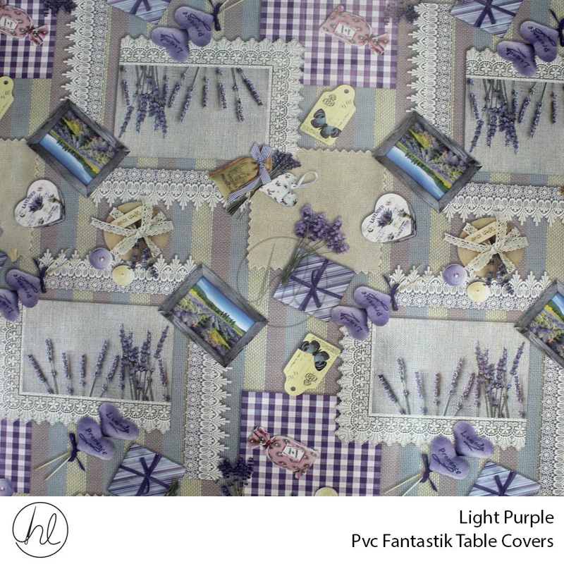 PVC FANTASTIK TABLE COVERS L/PURPLE ROLL ROLL 001