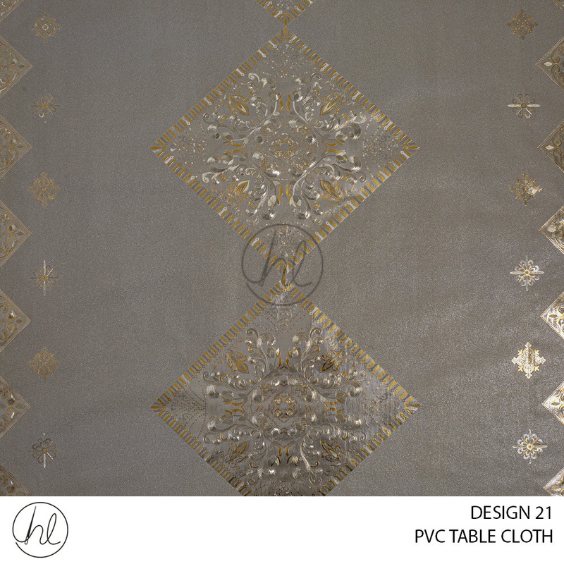 PVC TABLE CLOTH 4631 DESIGN 21 GOLD 140CM WIDE PER M