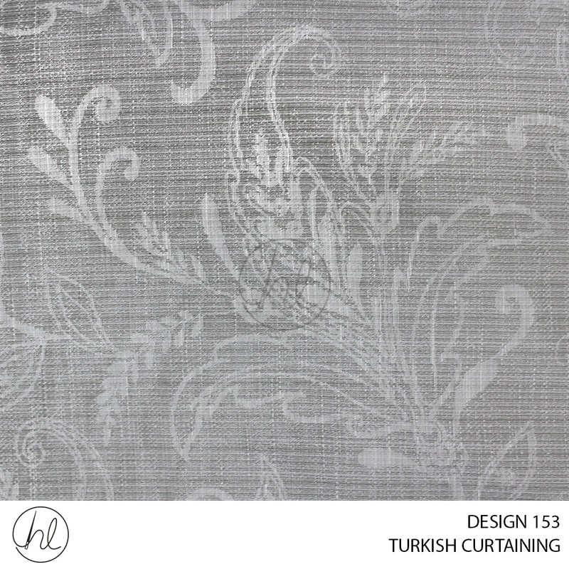 TURKISH CURTAINING  GOTHIC DESIGN DESIGN 153 290CM PER M GREY