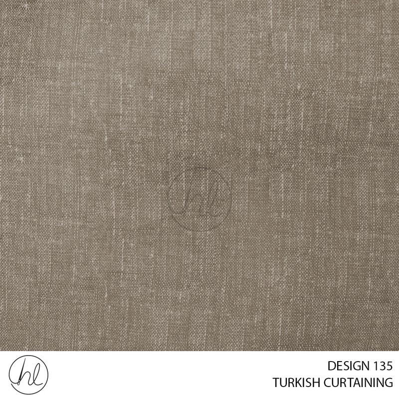 TURKISH CURTAINING MALAWI BLOCKOUT DESIGN 135 280CM PER M KHAKI
