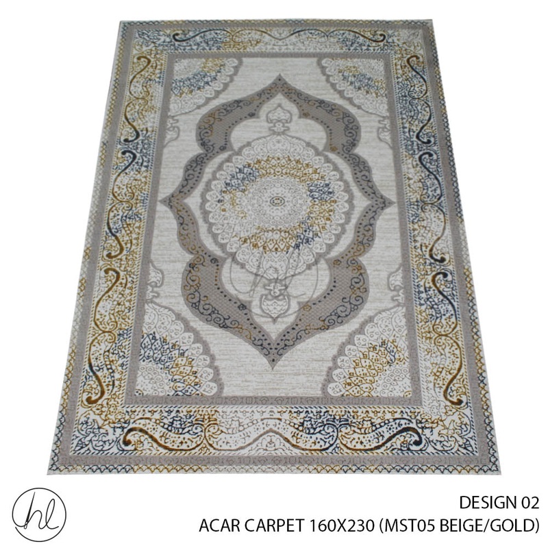 ACAR CARPET 160X230 DESIGN 02 BEIGE/GOLD