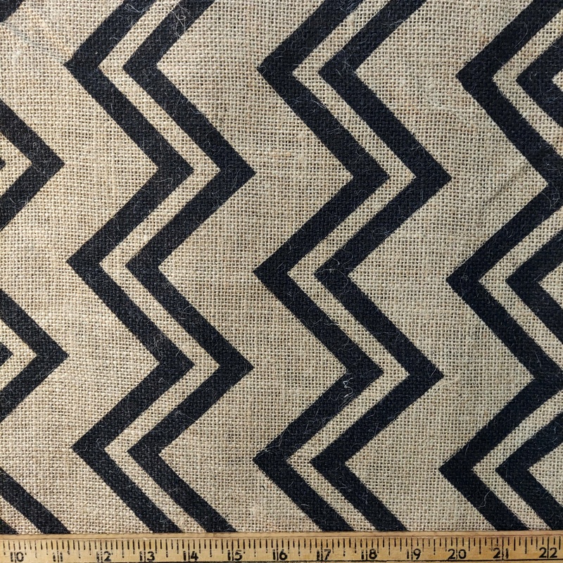 Burlap Chevron Step Angles