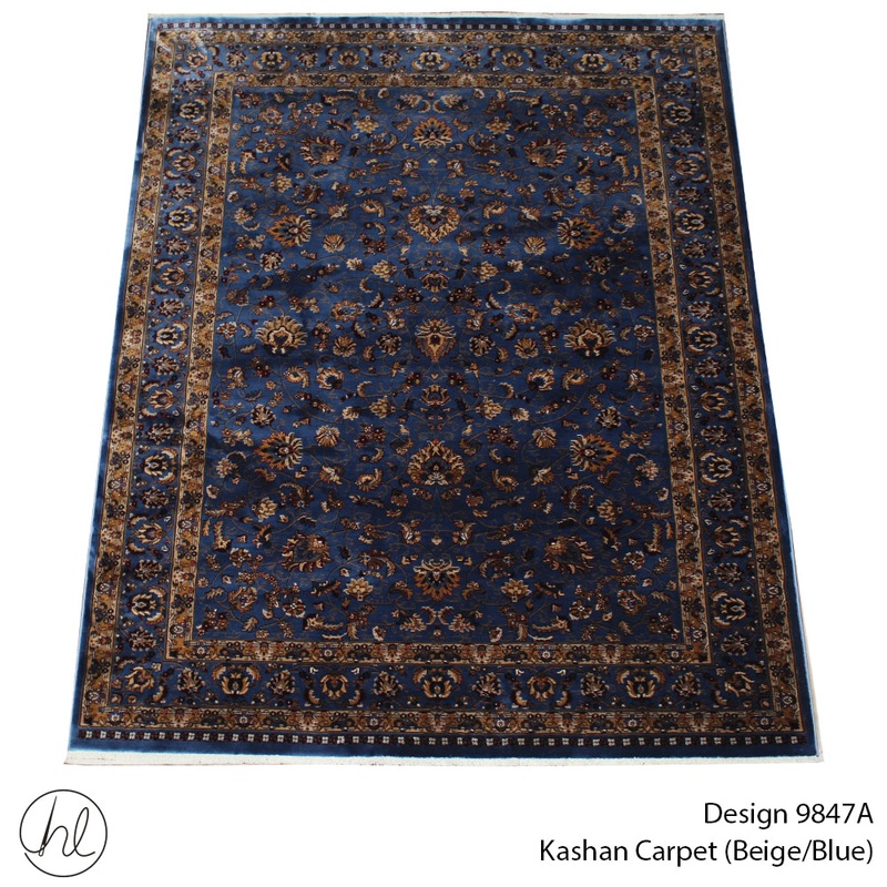 CARPET KASHAN 9847A BEIGE/BLUE FREE 1