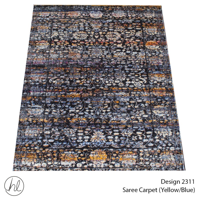 CARPET SAREE 2311 YELLOW/BLUE FREE