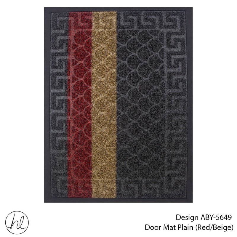 DOOR MAT DESIGN21 45X75CM RED/BEIGE FREE