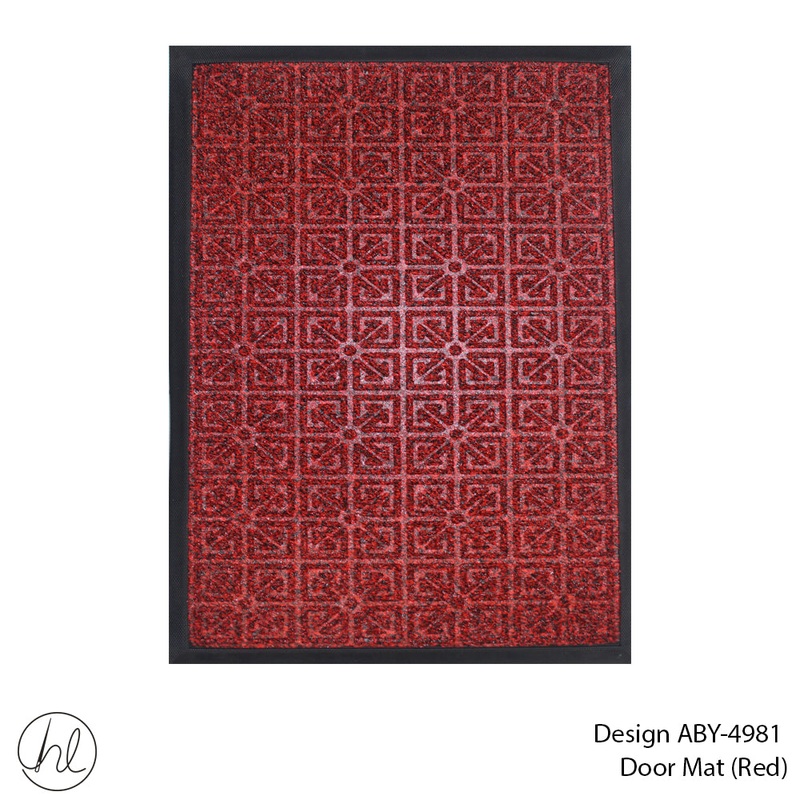 DOOR MAT DESIGN6 40X60CM RED FREE