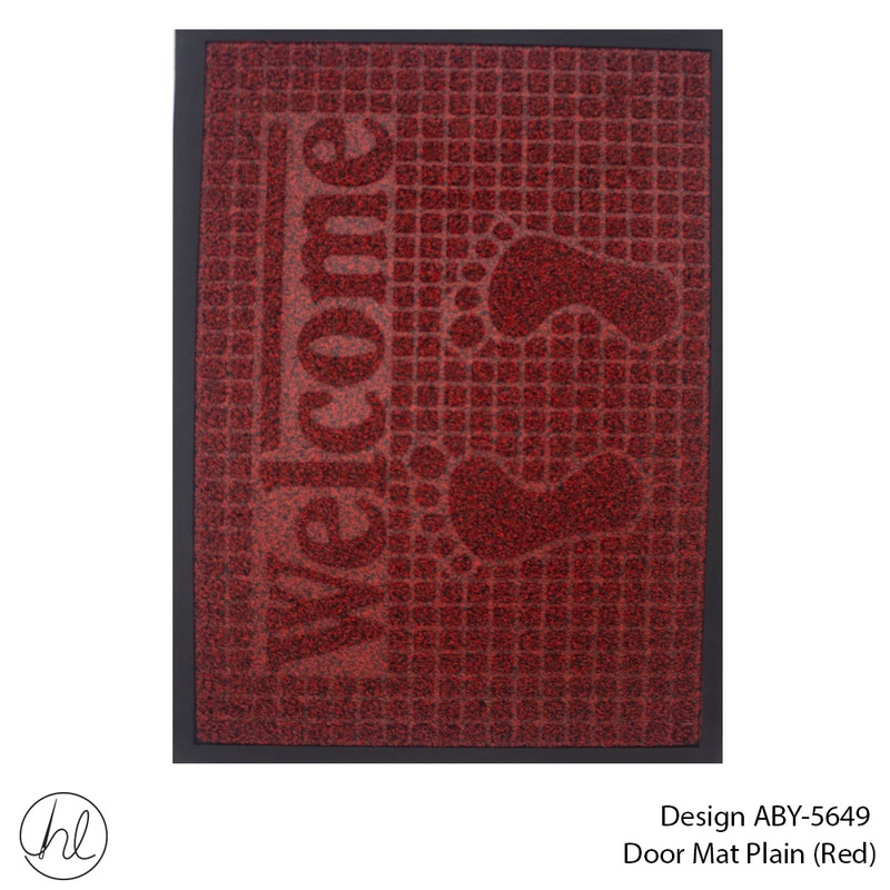 DOOR MAT DESIGN8 45X75CM RED FREE