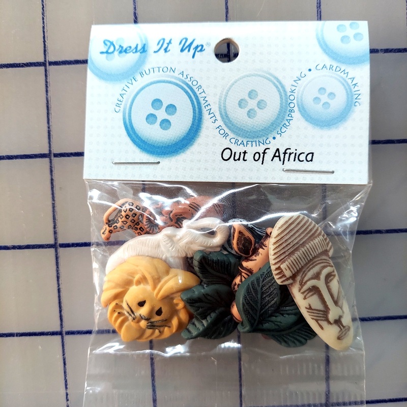 Dress It Up Buttons Out of Africa 12 Pc