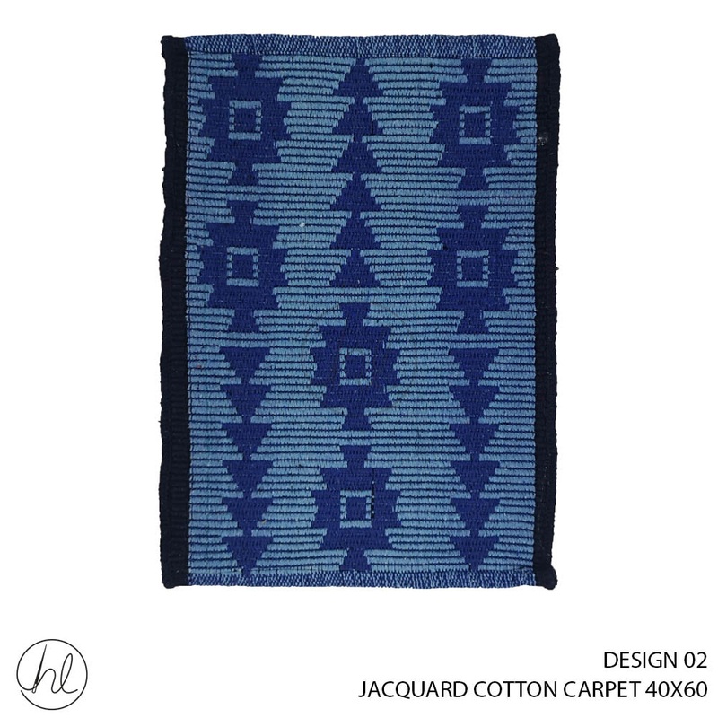 JACQUARD COTTON CARPET 40X60 DESIGN 02 BLUE
