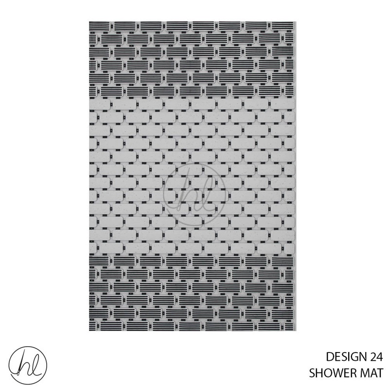 SHOWER MAT 50X80 DESIGN 24 ABY4776 WHITE/BLACK