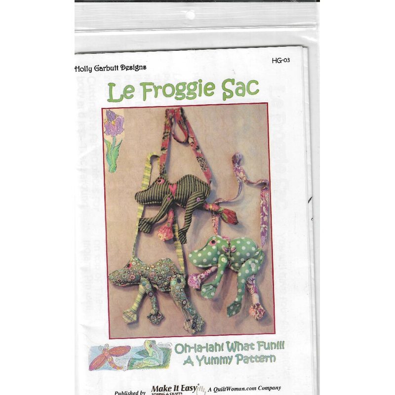 Le Froggie Sac by Holly Garbutt Designs #HG-03 pattern for children's handbag
