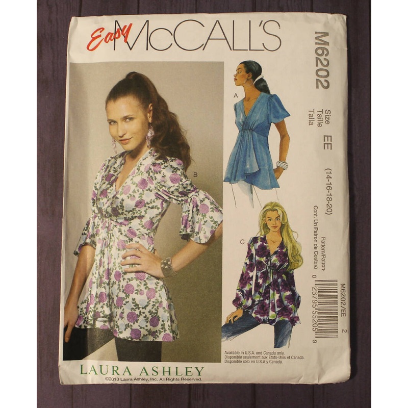 McCall's 6202 Misses Tops
