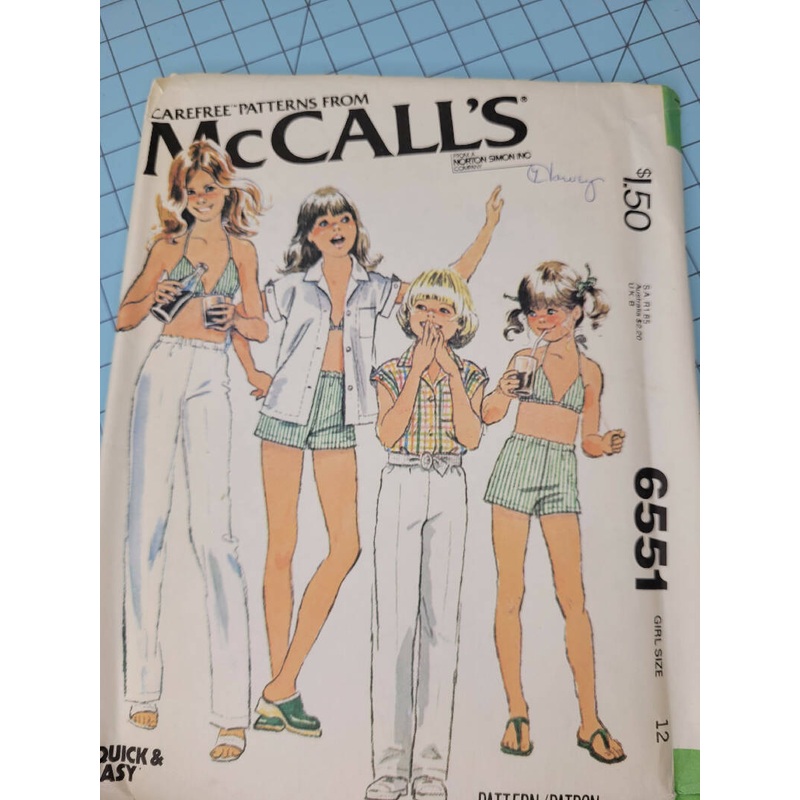 McCall's Carefree Patterns 6551