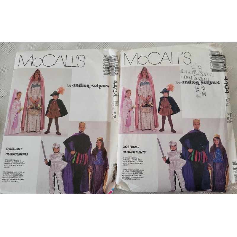 Medieval Costume McCall's Pattern#4404 Available in three sizes