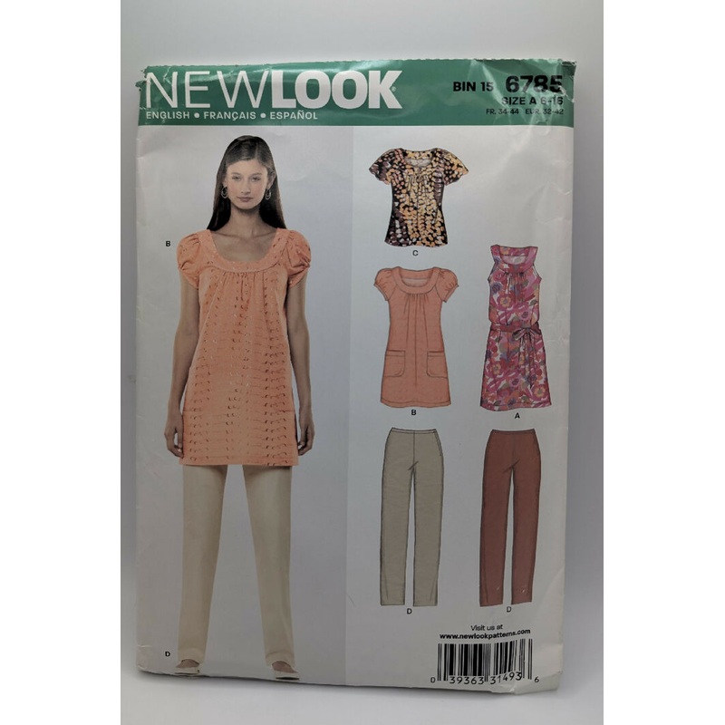 New Look 6785 Misses' Dress, Tunic Top & Pants Pattern Sizes 6-16