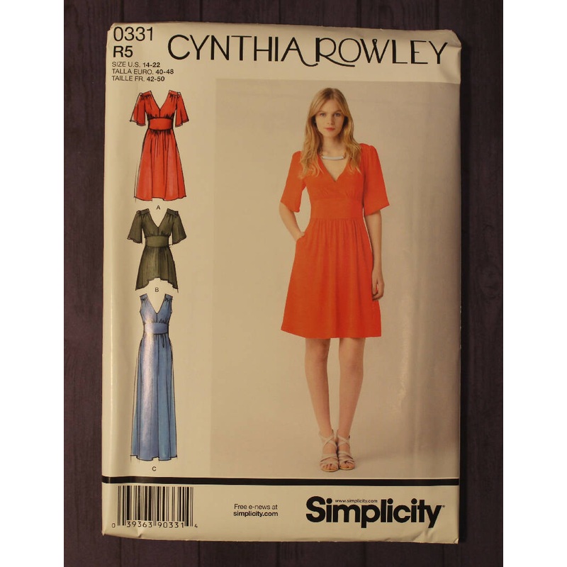 Simplicity 1801 Misses Dress - Cynthia Rowley