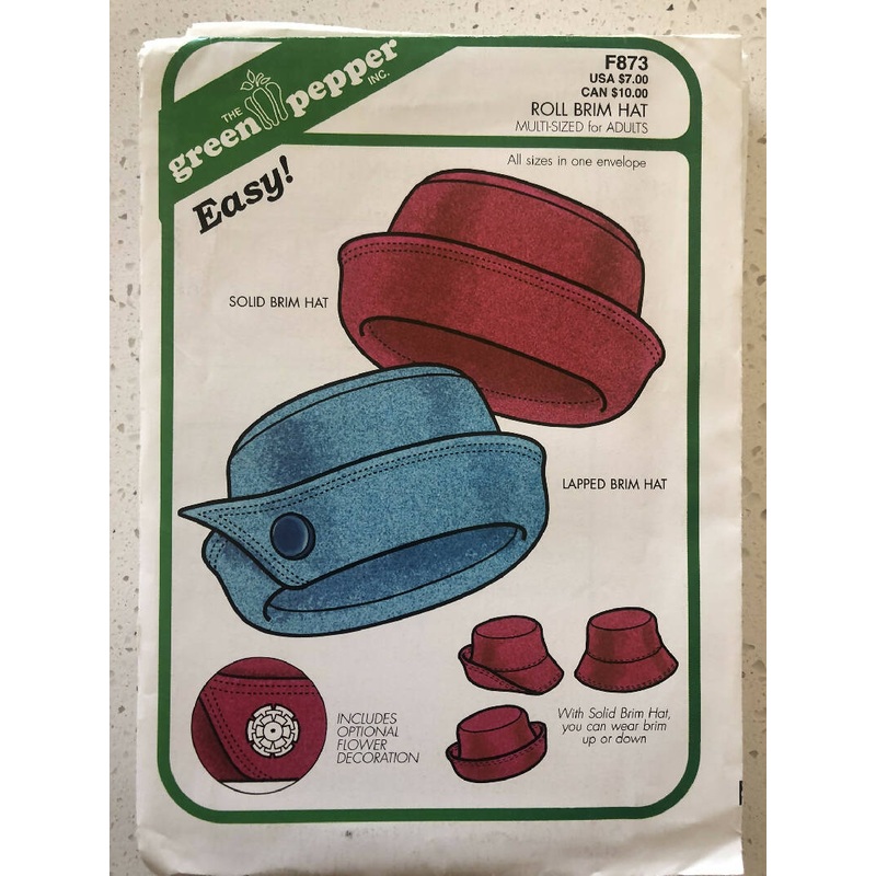 The Green Pepper Pattern No. 873 - Roll Brim Hat