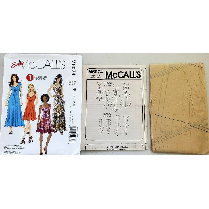 Uncut Easy McCall's Pattern M6074