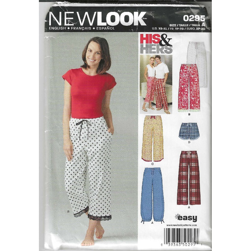 Unisex Lounging Pants pattern by New Look #0295 - uncut