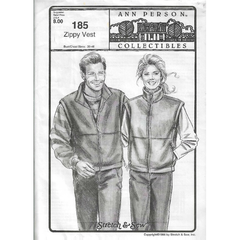 Zippy Vest pattern by Ann Person Collectibles - uncut