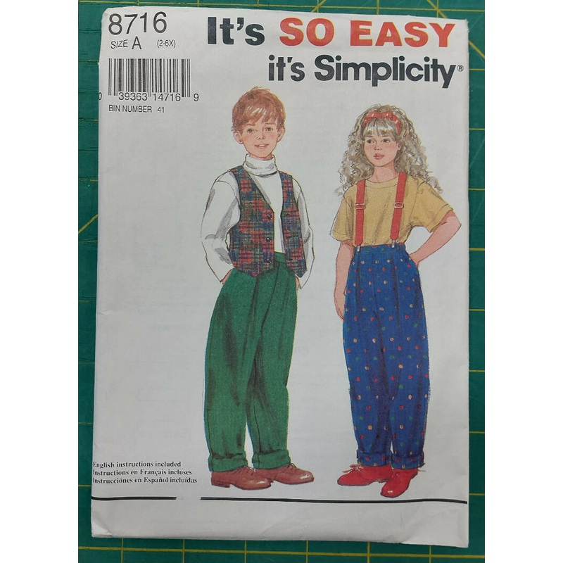 8716 It's SO EASY it's Simplicity size A (2-6x)