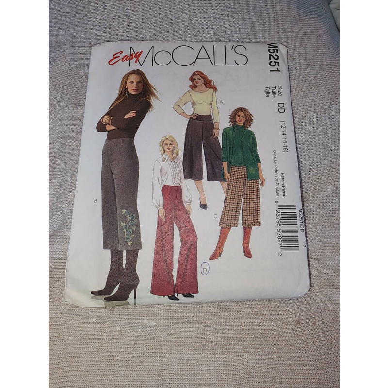 Butterick 5251 - Misses Culottes, UC/FF, SZ 12-18