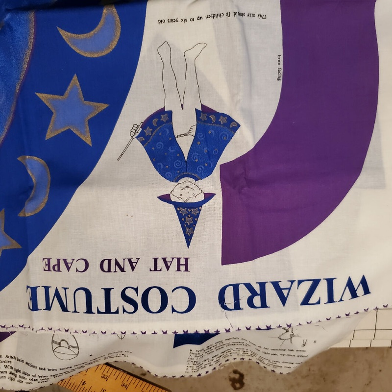 Cranston Vip pre-printed Wizard cape and Hat acostume