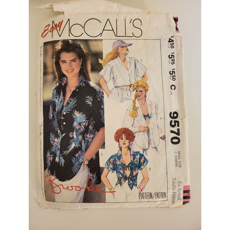 Cut Easy McCalls Pattern #9570 Extra Small